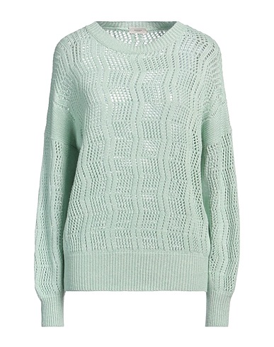 AGNONA Kaschmirpullover  Salbeigrün 70% Kaschmir, 30% Leinen, Metall