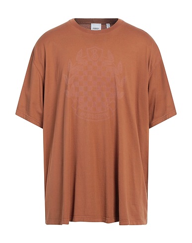 BURBERRY T-shirt Brown 100% Cotton, Elastane