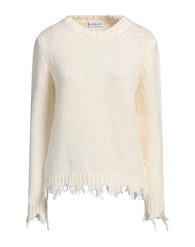 ROSSO35 Sweater Ivory 68% Alpaca wool, 22% Polyamide, 10% Wool