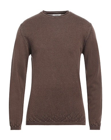 CROSSLEY Jumper Chocolate brown 100% Virgin Wool