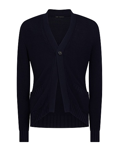 LOW BRAND Cardigan Navy blue 100% Cotton