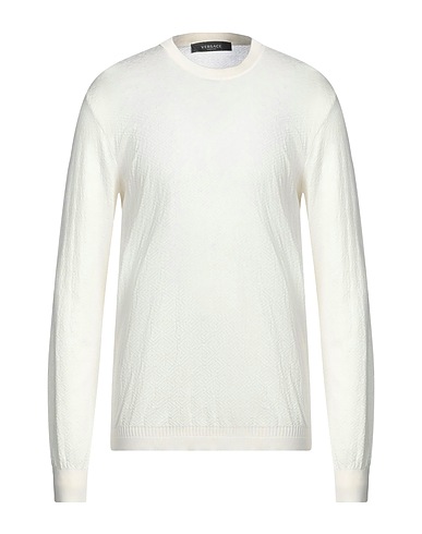 VERSACE Sweater Off white 57% Silk, 43% Cotton