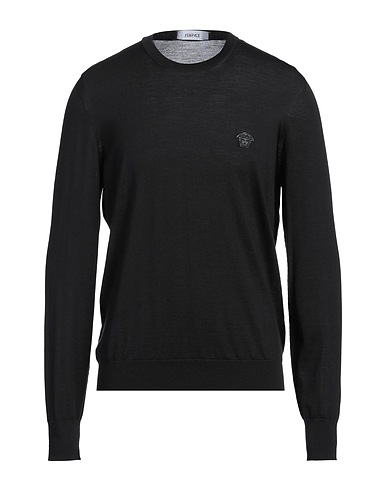 VERSACE Sweater Black 60% Wool, 30% Silk, 10% Cashmere, Polyester, Viscose