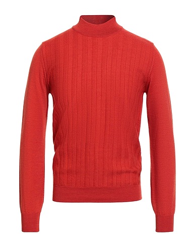 FERRANTE Polo neck Rust 100% Merino Wool