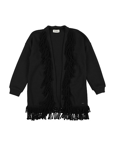 FRACOMINA MINI Cardigan Black 80% Polyester, 15% Viscose, 5% Elastane