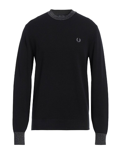 FRED PERRY Sweater Black 100% Cotton, Polyester, Polyamide