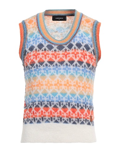 DSQUARED2 Sleeveless sweater Cream 43% Mohair wool, 31% Polyamide, 17% Alpaca wool, 9% Wool, Cow leather
