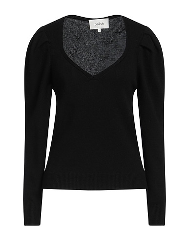 BA&SH Pullover Schwarz 72% Wolle, 28% Yakwolle