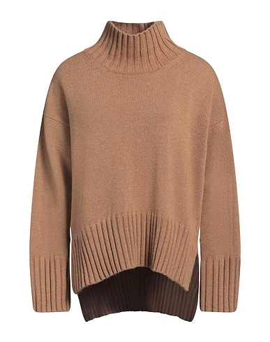 ALPHA STUDIO Polo neck Camel 40% Wool, 30% Viscose, 20% Polyamide, 10% Cashmere