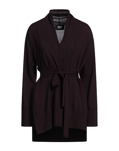 ALPHA STUDIO Cardigan Plum 100% Merino Wool