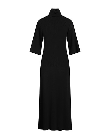 ALPHA STUDIO Midi dress Black 65% Viscose, 35% Nylon
