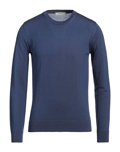 ALPHA STUDIO Jumper Navy blue 100% Merino Wool