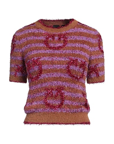 PINKO Pullover Cammello 100% Poliammide, Fibra di metallo, Poliestere
