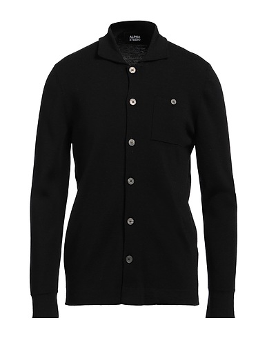 ALPHA STUDIO Cardigan Black 100% Wool