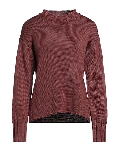 ALPHA STUDIO Pullover Braun 50% Tencel™, 50% Merinowolle