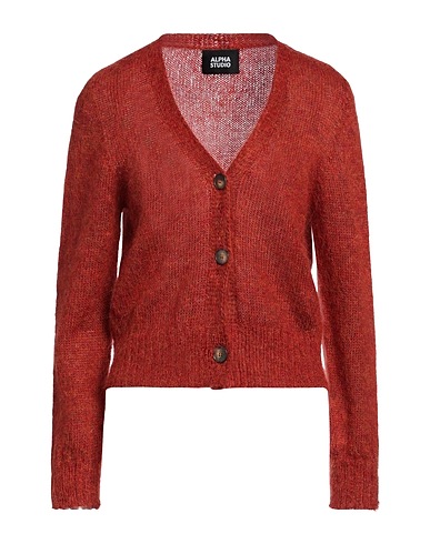 ALPHA STUDIO Cardigan Mattone 50% Lana, 50% Poliammide