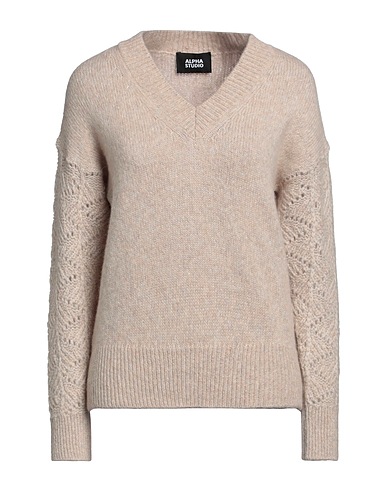 ALPHA STUDIO Jumper Sand 46% Alpaca wool, 34% Polyamide, 20% Wool