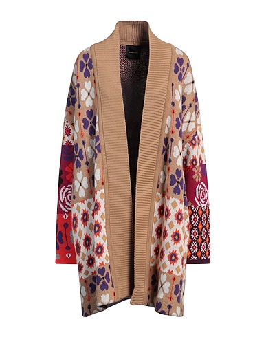 ANNECLAIRE Cardigan Camel 47% Laine mérinos, 30% Viscose, 15% Polyamide, 8% Cachemire