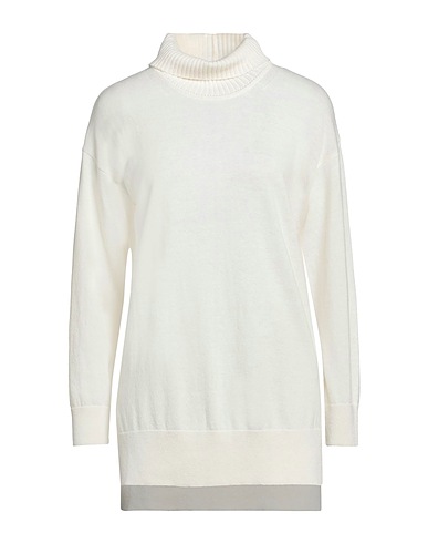 ALPHA STUDIO Polo neck White 40% Recycled wool, 30% Viscose, 20% Polyamide, 10% Recycled cashmere
