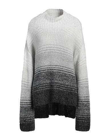DONDUP Jumper Light grey 48% Polyamide, 28% Polyester, 24% Mohair wool
