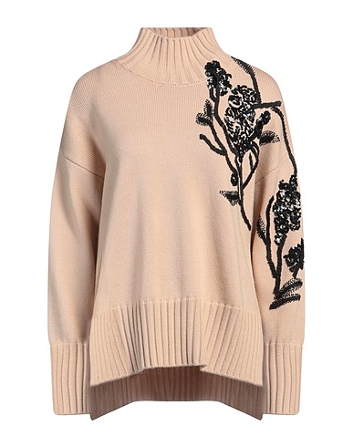 ALPHA STUDIO Polo neck Beige 100% Merino Wool
