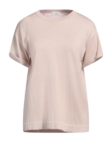 BRUNELLO CUCINELLI Cashmere jumper CASHMERE Light pink 51% Cashmere, 22% Silk, 20% Polyamide, 7% Metallic Polyester