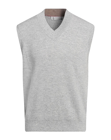BRUNELLO CUCINELLI Cashmere blend Light grey 100% Cashmere