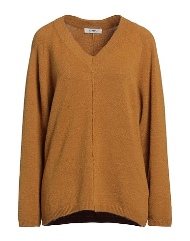 ALPHA STUDIO Pullover Senf 40% Alpakawolle, 27% Polyamid, 15% Baumwolle, 15% Modal, 3% Elastan