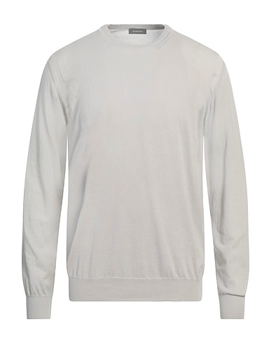 ROSSOPURO Pullover Grigio chiaro 100% Cotone