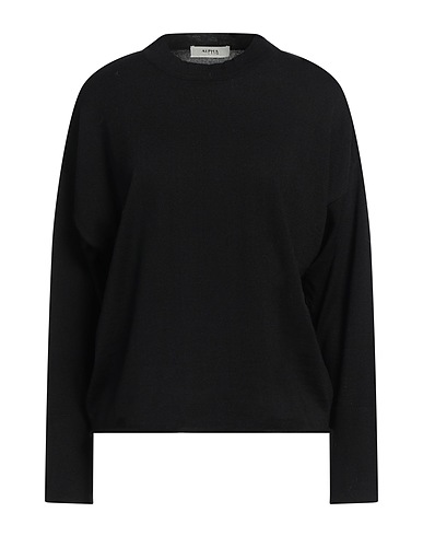 ALPHA STUDIO Jumper Black 100% Merino Wool