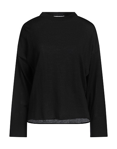ALPHA STUDIO Pullover Nero 50% Lana Vergine, 50% Tencel™