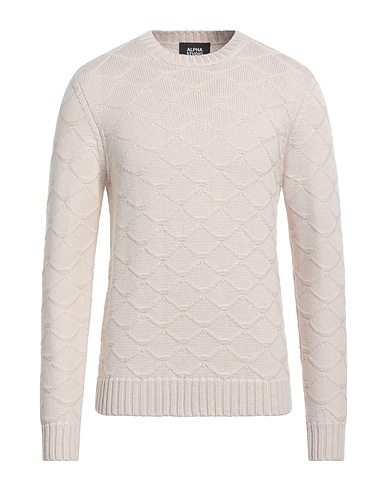 ALPHA STUDIO Jumper Beige 100% Merino Wool
