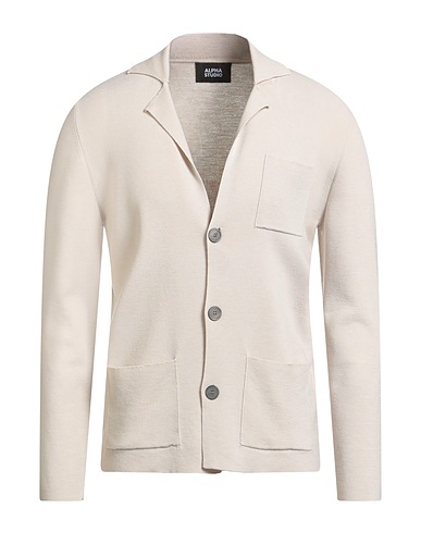 ALPHA STUDIO Cardigan Off white 100% Lana Merino