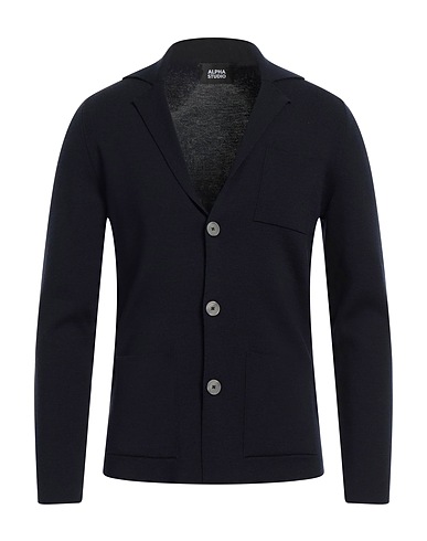 ALPHA STUDIO Cardigan Midnight blue 100% Merino Wool