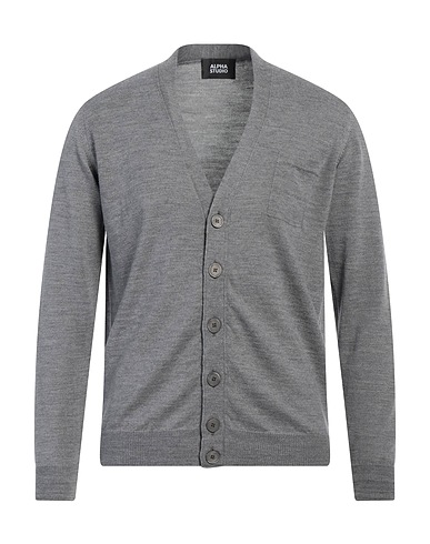 ALPHA STUDIO Cardigan Grigio 100% Lana Merino