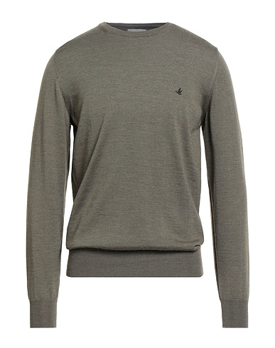 BROOKSFIELD Jumper Military green 100% Virgin Wool