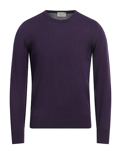 BROOKSFIELD Jumper Dark purple 100% Virgin Wool