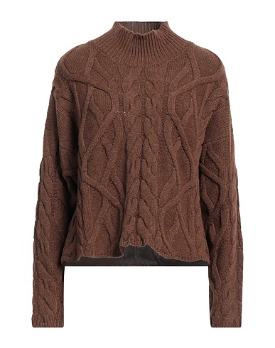 ALPHA STUDIO Turtleneck Chocolate brown 45% Wool, 30% Alpaca wool, 25% Polyamide