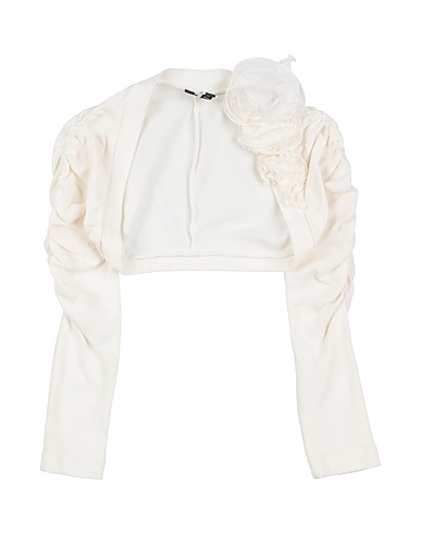 EUROPEAN CULTURE Shrug Off white 97% Cotton, 3% Lyocell