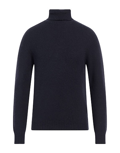 ALPHA STUDIO Polo neck Midnight blue 100% Merino Wool
