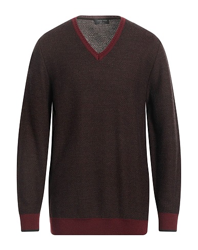 CHESTER TAYLOR London Jumper Burgundy 60% Merino Wool, 40% Acrylic
