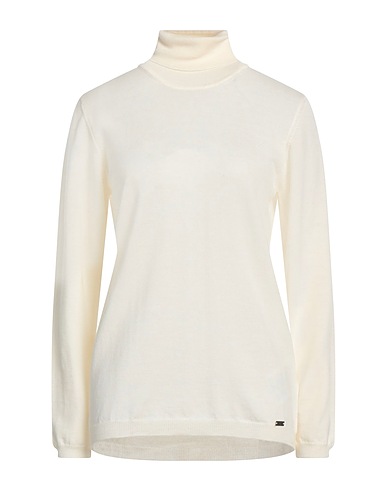 FAY Polo neck Ivory 100% Virgin Wool