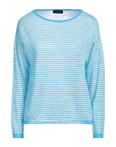 ROBERTO COLLINA Pullover Azzurro 55% Lino, 45% Poliestere