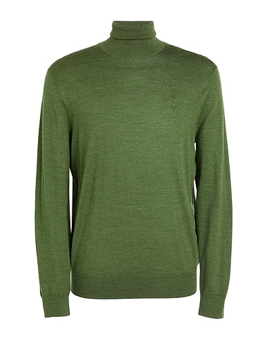 POLO RALPH LAUREN Turtleneck Military green 100% Wool