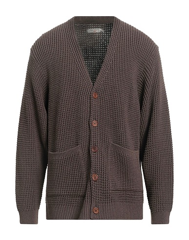 NUDIE JEANS CO Cardigan Dark brown 100% Cotton