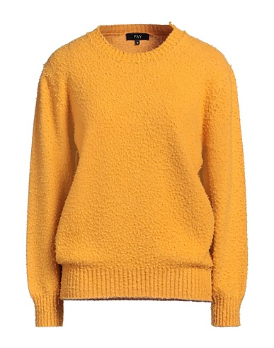 FAY Pullover Giallo 100% Lana Vergine