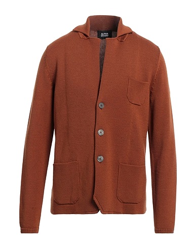 ALPHA STUDIO Cardigan Camel 100% Merino Wool