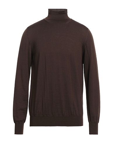 FAY Rollkragenpullover Braun 100% Schurwolle