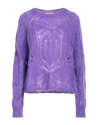TWINSET Sweater Purple 35% Mohair wool, 35% Alpaca wool, 30% Polyamide
