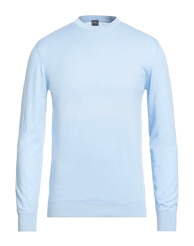 FEDELI Pullover Bleu ciel 100% Supima®